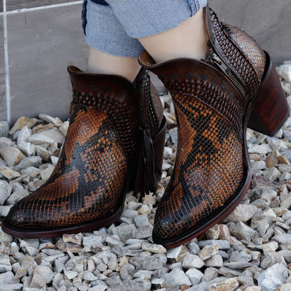 Women's Classic Python Ankle Boots