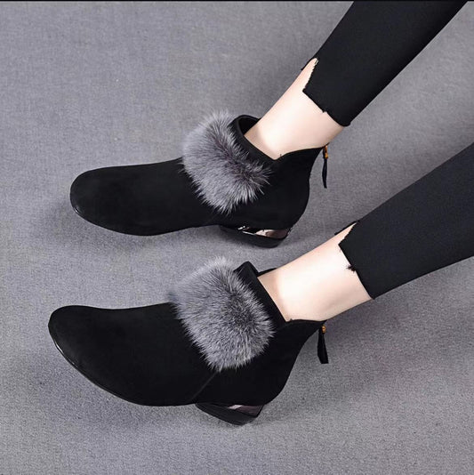 2024 Plush Warm Frosted Ankle Boots