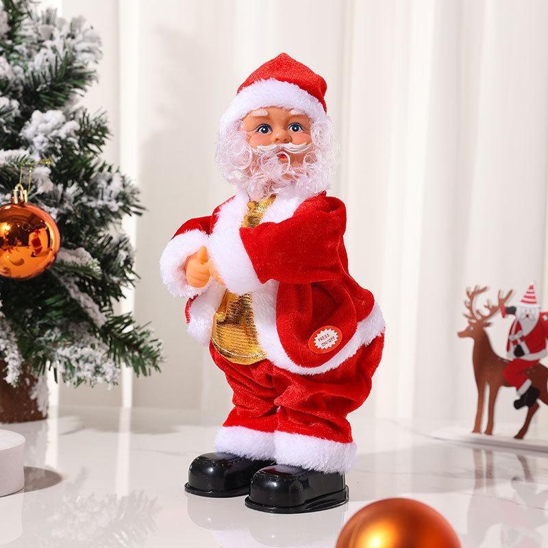 Electric music dancing hip shaking Santa Claus toy decoration doll