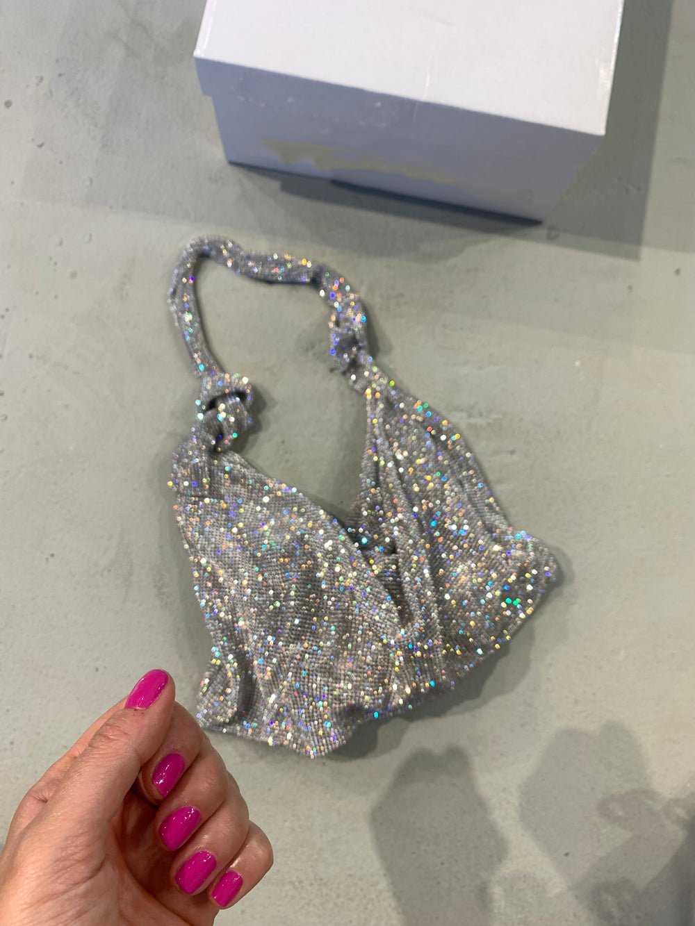 sparkly handbag