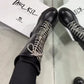 Women's sparkling lace-up boots