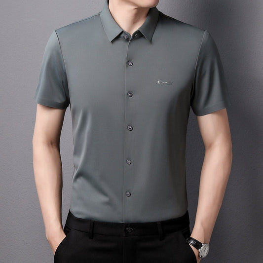 Men's ice silk anti-wrinkle high elastic shirt (BUY 2 FREE SHIPPING)