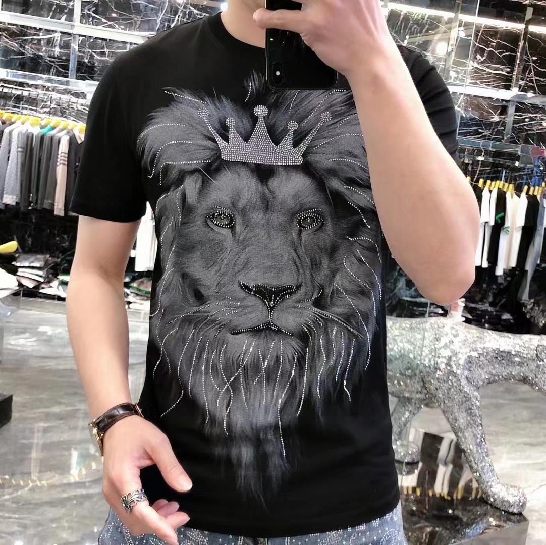Iron-On Diamond Lion Fit T-Shirt