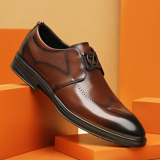 2023 men's business all-match genuine leather shoes