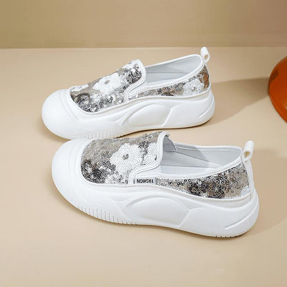 Soft-soled sequined non-slip women's shoes