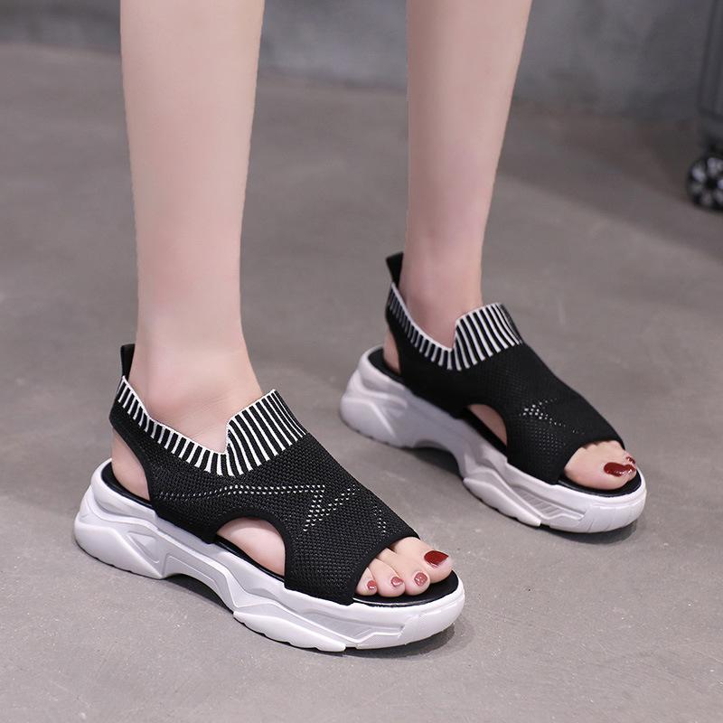women's summer thick sole hollow sandals