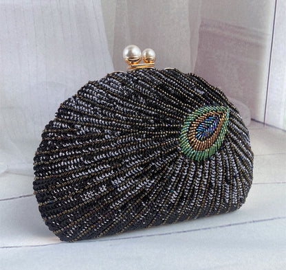 Vintage Dinner Bag Beaded Tote