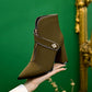 6cm turnbuckle zipper boots