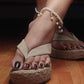 Daily Rattan Sole Platform Wedge Slippers